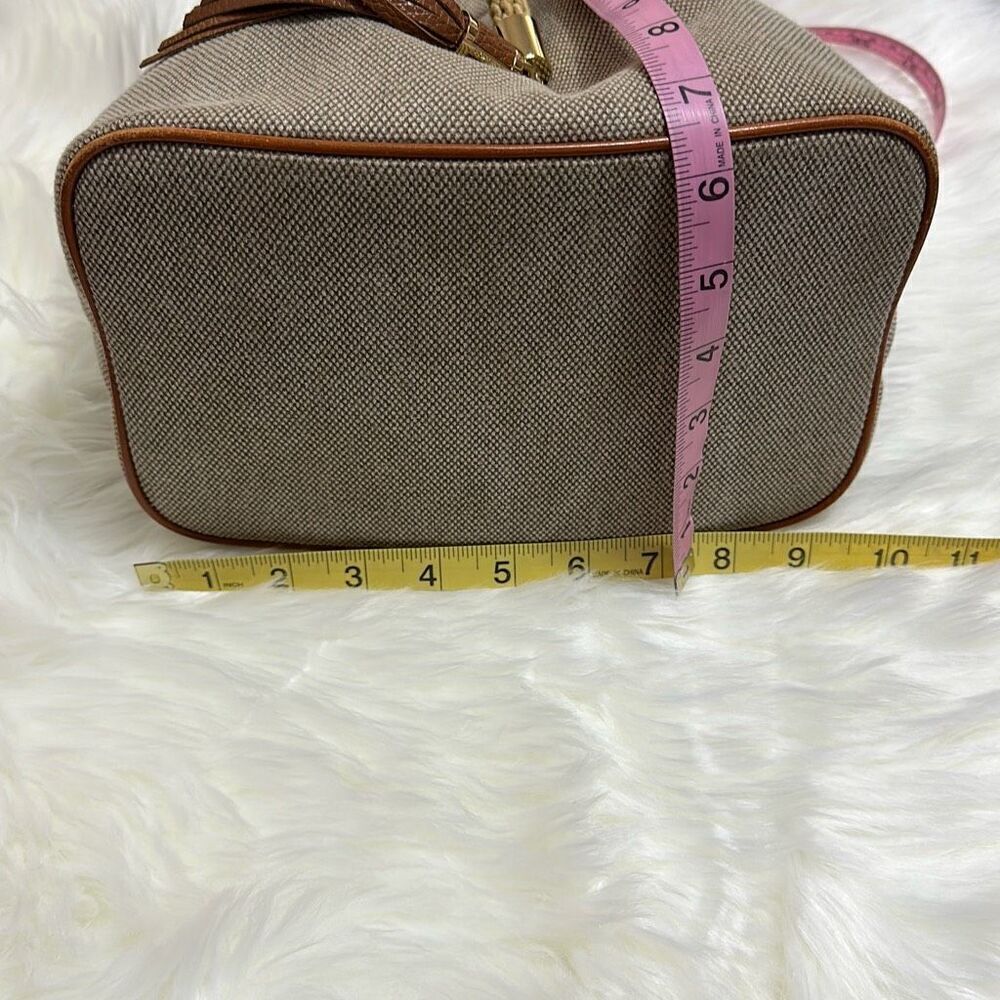 Michael Kors Gathered Marina Bucket Bag Purse Leather Trim - Picture 5 of 16